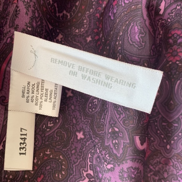 Loft Blazer in purple and paisley lining - Picture 4 of 5